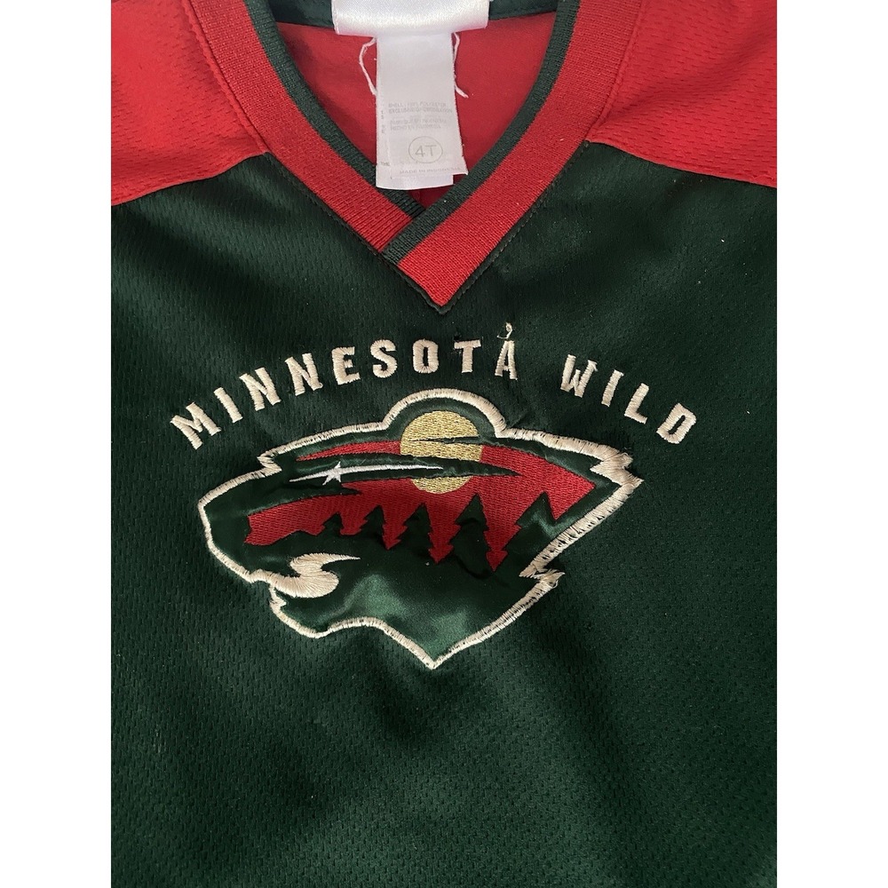 Vintage Minnesota Wild NHL Toddler Hockey Jersey Size 4T  Green Red